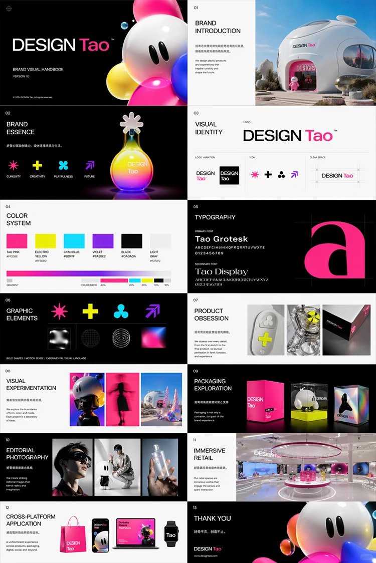 Futuristic Brand Visual Manual AI image template preview