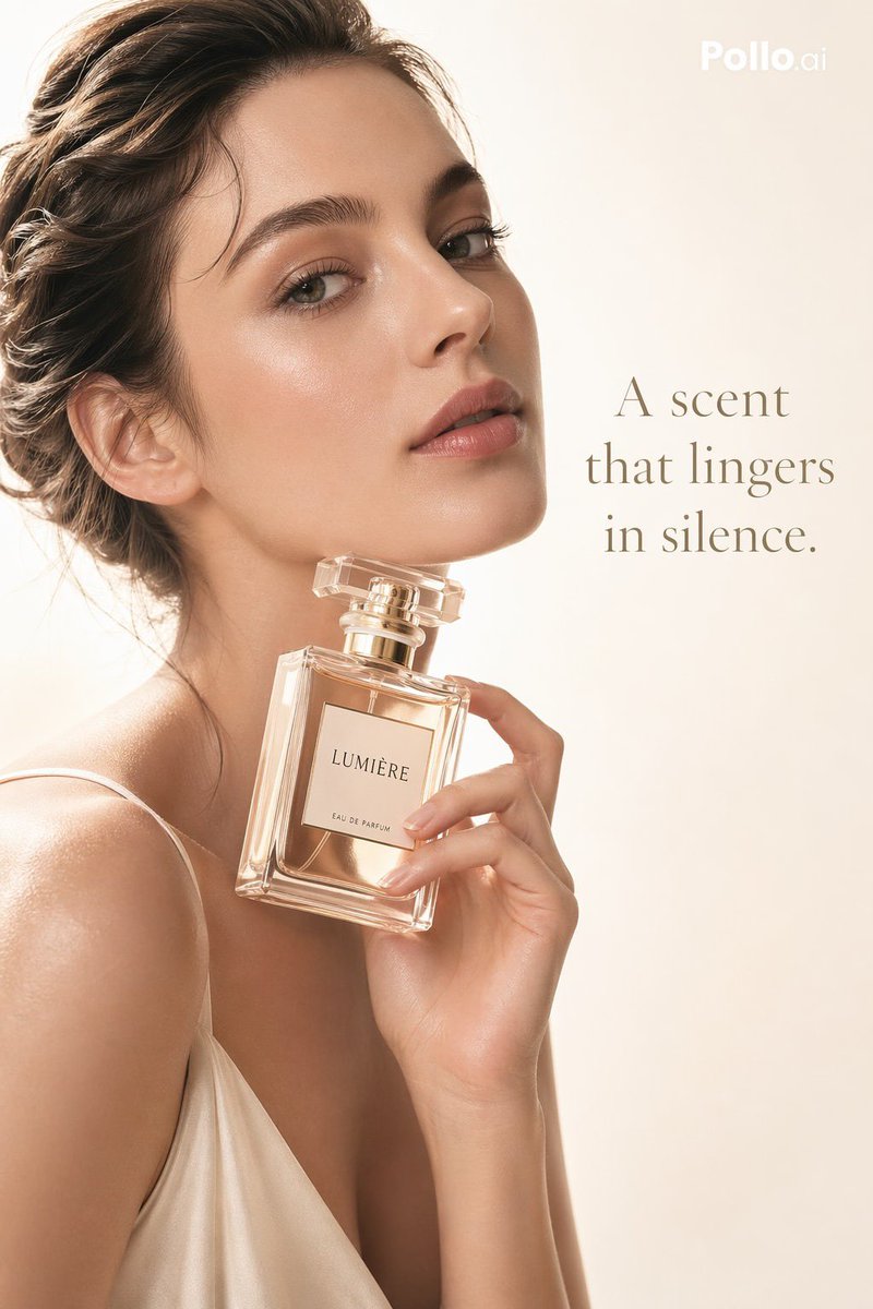 Luxury Perfume Editorial Ad AI image template preview