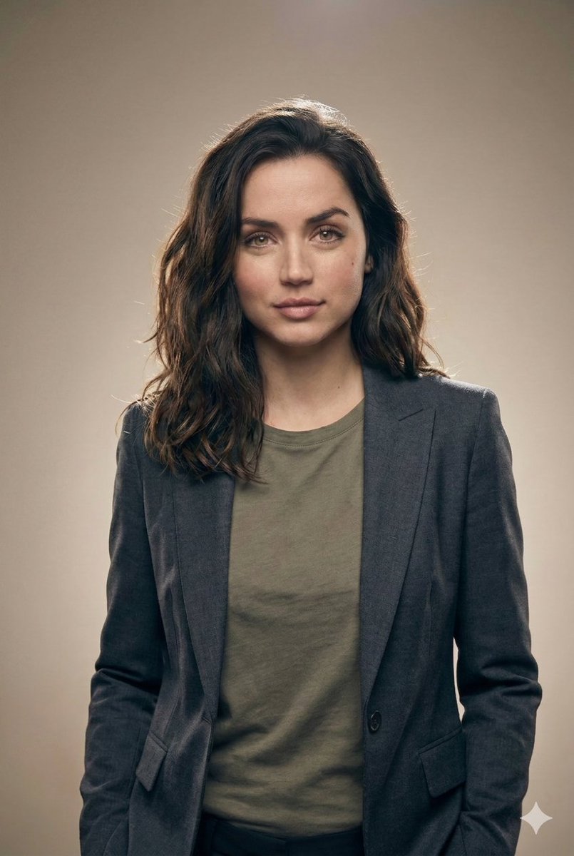 Editorial Studio Portrait in Blazer AI image template preview