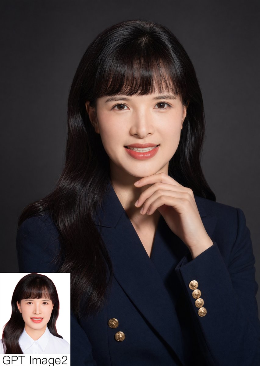 Studio Corporate Portrait with Inset AI image template preview