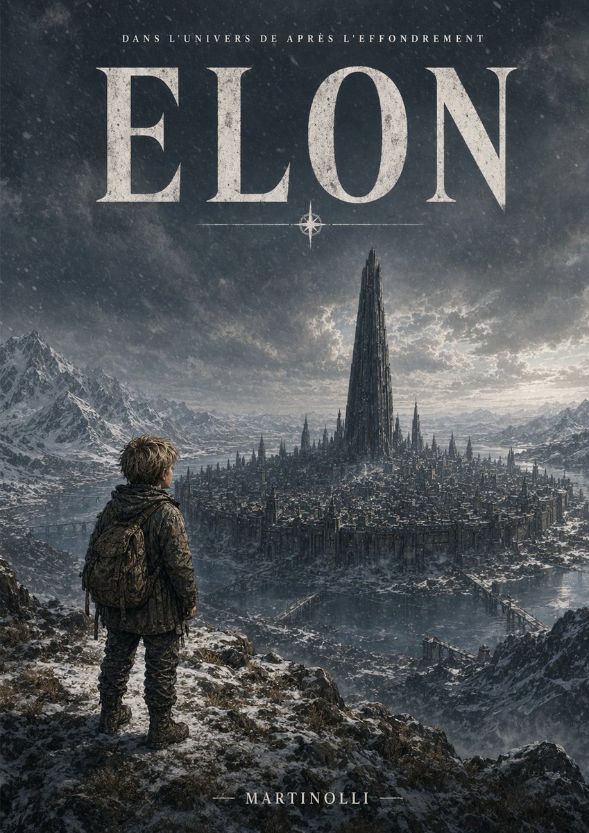 Epic French Dystopian Book Cover AI image template preview