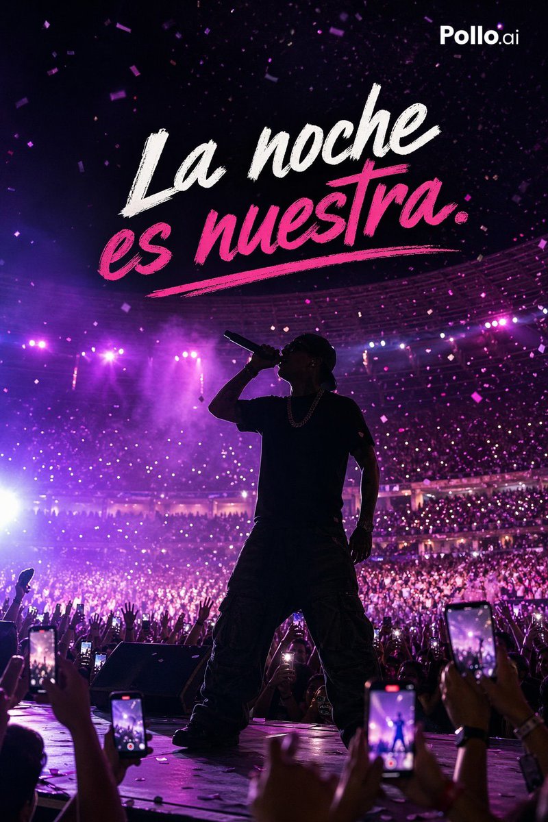 Neon Arena Concert Ad Poster AI image template preview