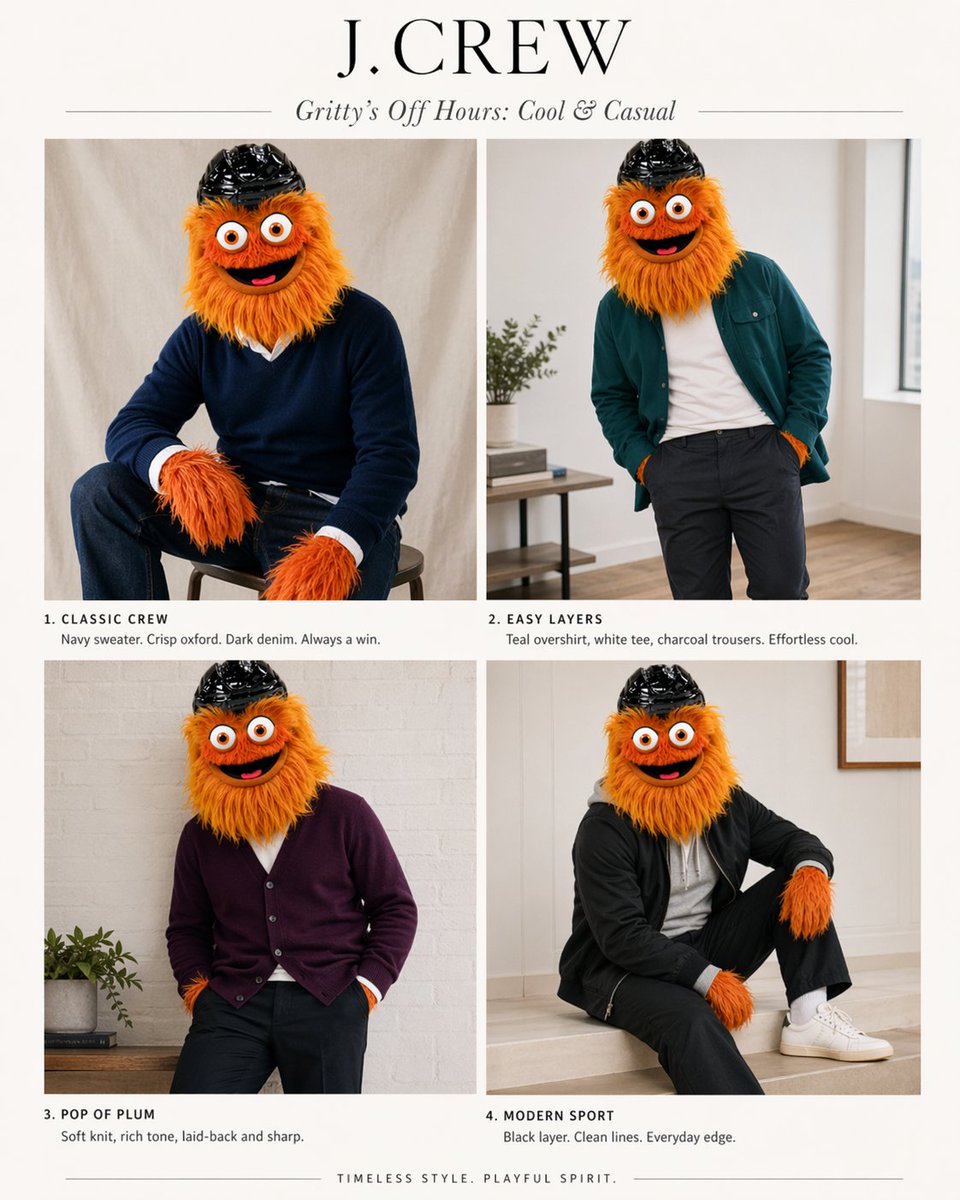 J.Crew Mascot Fashion Editorial AI image template preview