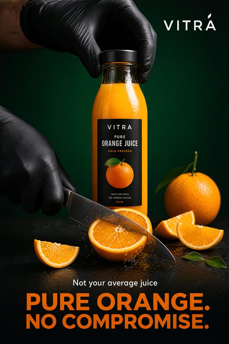 Premium Beverage Commercial Poster AI image template preview