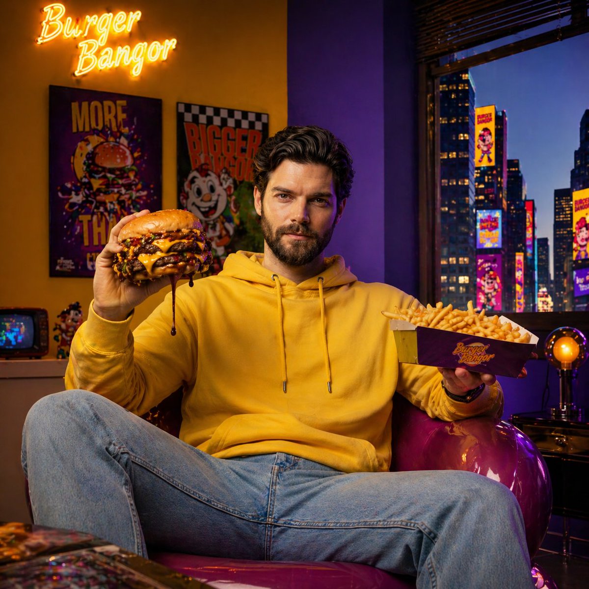 Fast-Food Lifestyle Commercial AI image template preview