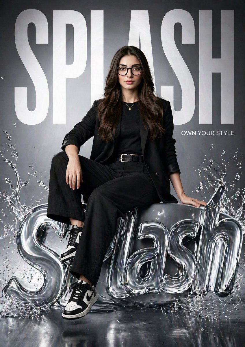 Hyper-realistic Fashion Poster AI image template preview