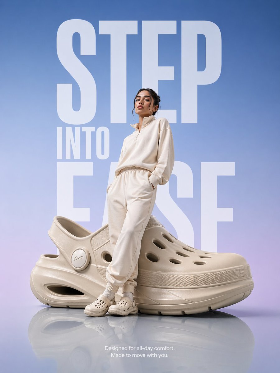 Futuristic Footwear Advertisement AI image template preview