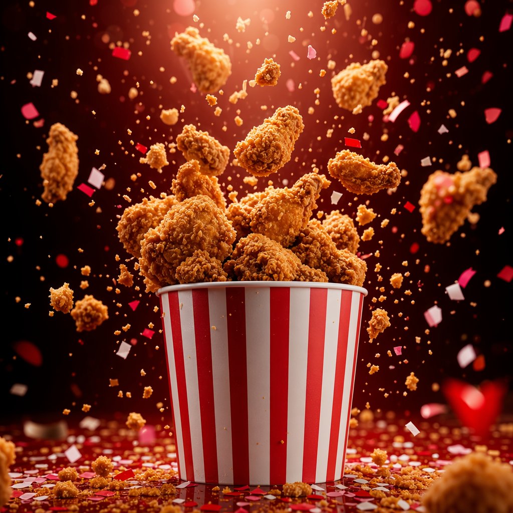 Explosive Fried Chicken Advertisement example 2