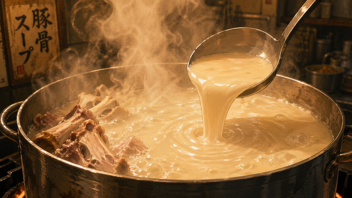 Anime Food: Tonkotsu Broth AI image template preview