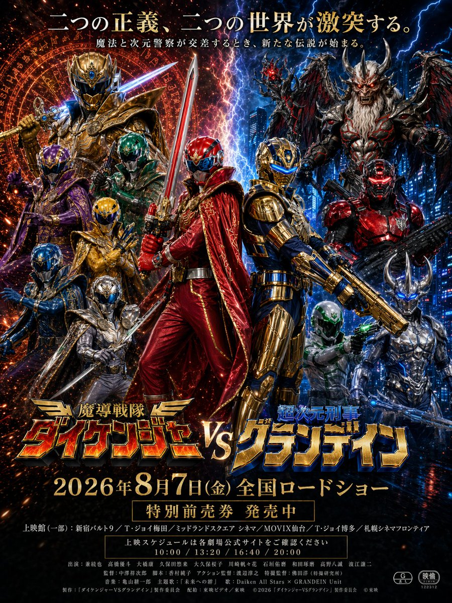Tokusatsu Movie Poster Generator AI image template preview