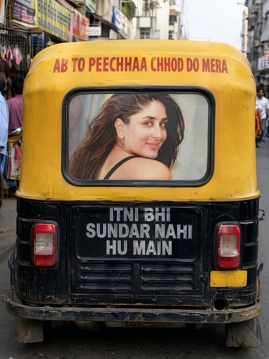 Indian Auto Rickshaw Street Photo AI image template preview