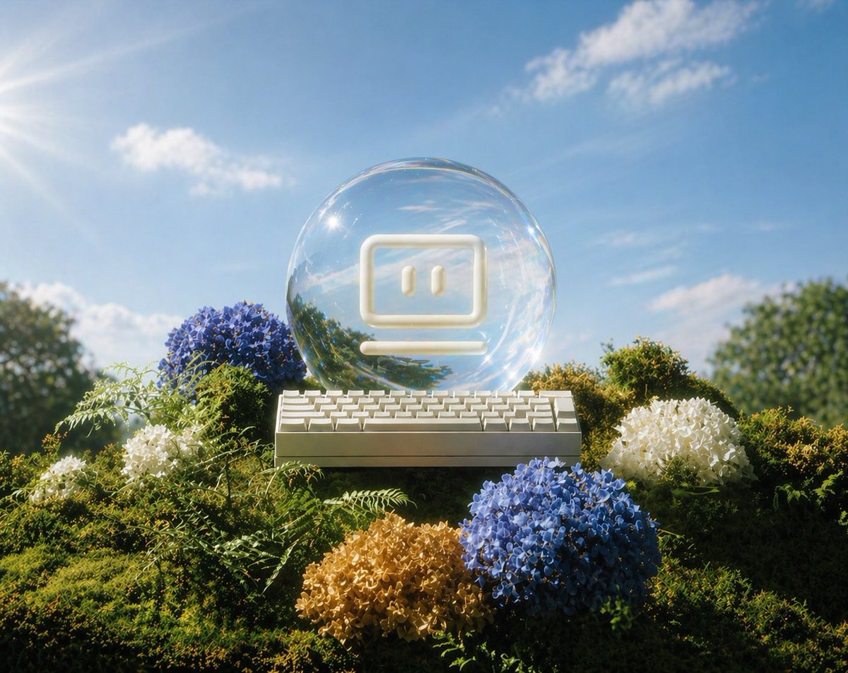 Glass AI Orb in a Garden AI image template preview