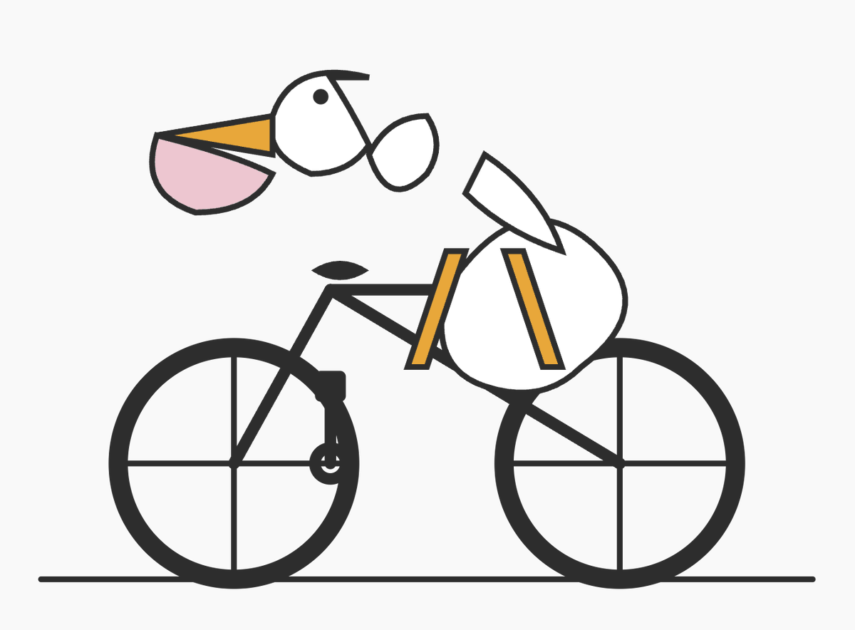 Minimal SVG Pelican on Bicycle AI image template preview