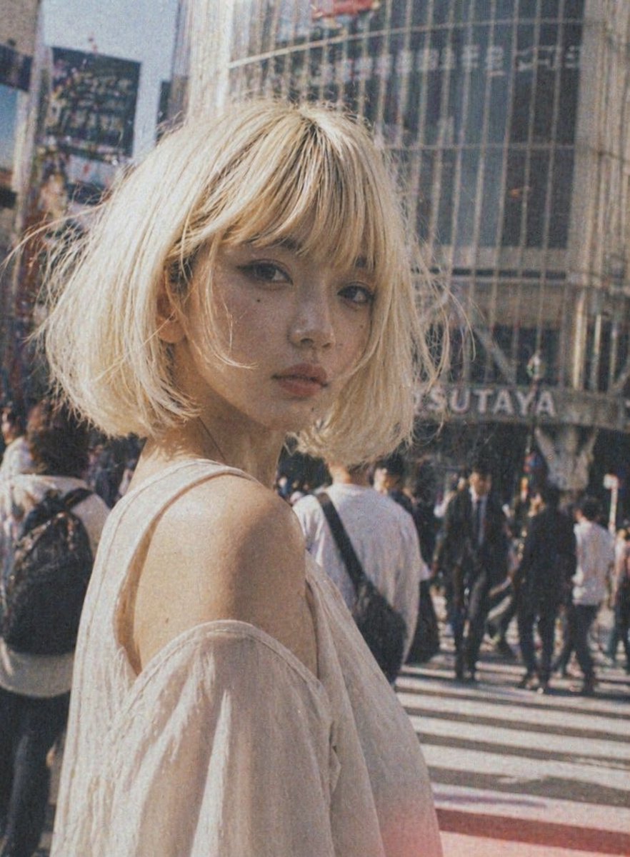Vintage Shibuya Street Portrait AI image template preview