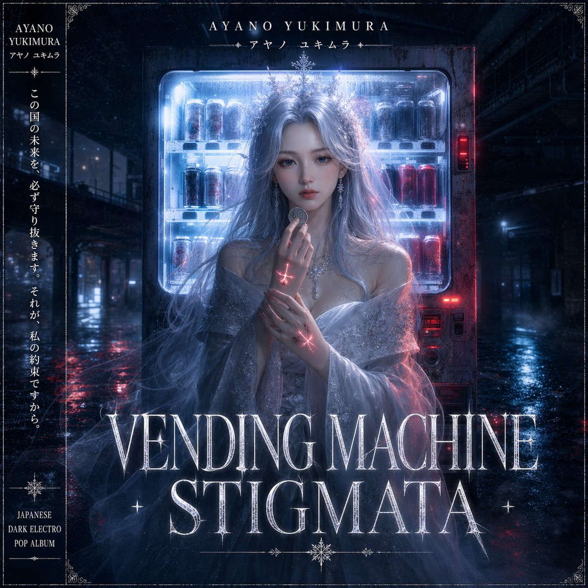 Dark Electro Album Cover AI image template preview