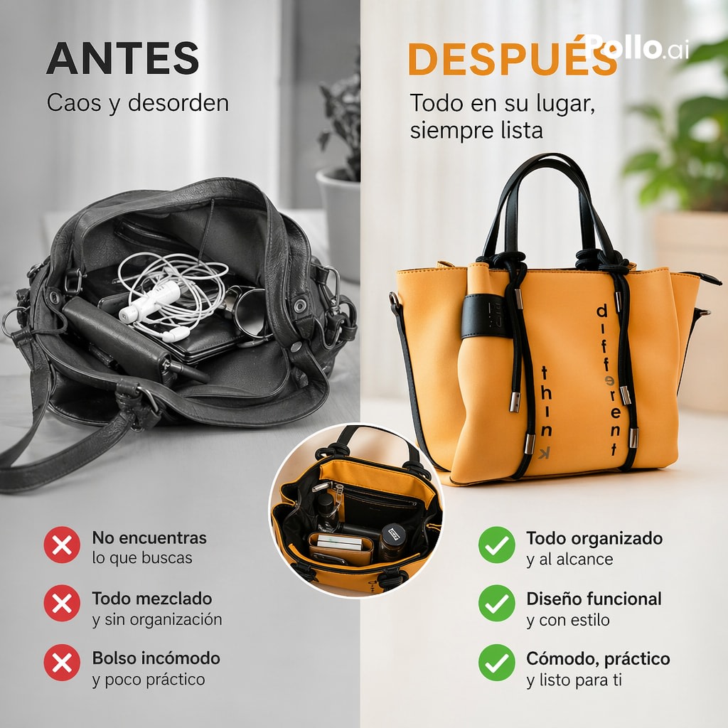 Before and After Handbag Ad AI image template preview