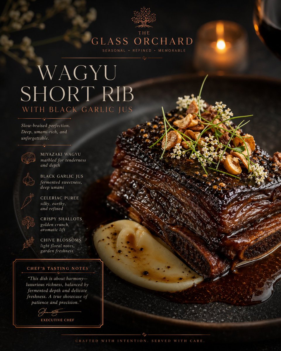 Luxury Culinary Menu Poster example 2