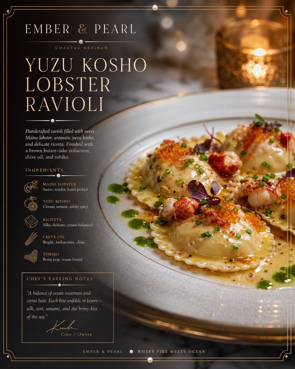 Luxury Culinary Menu Poster example 4