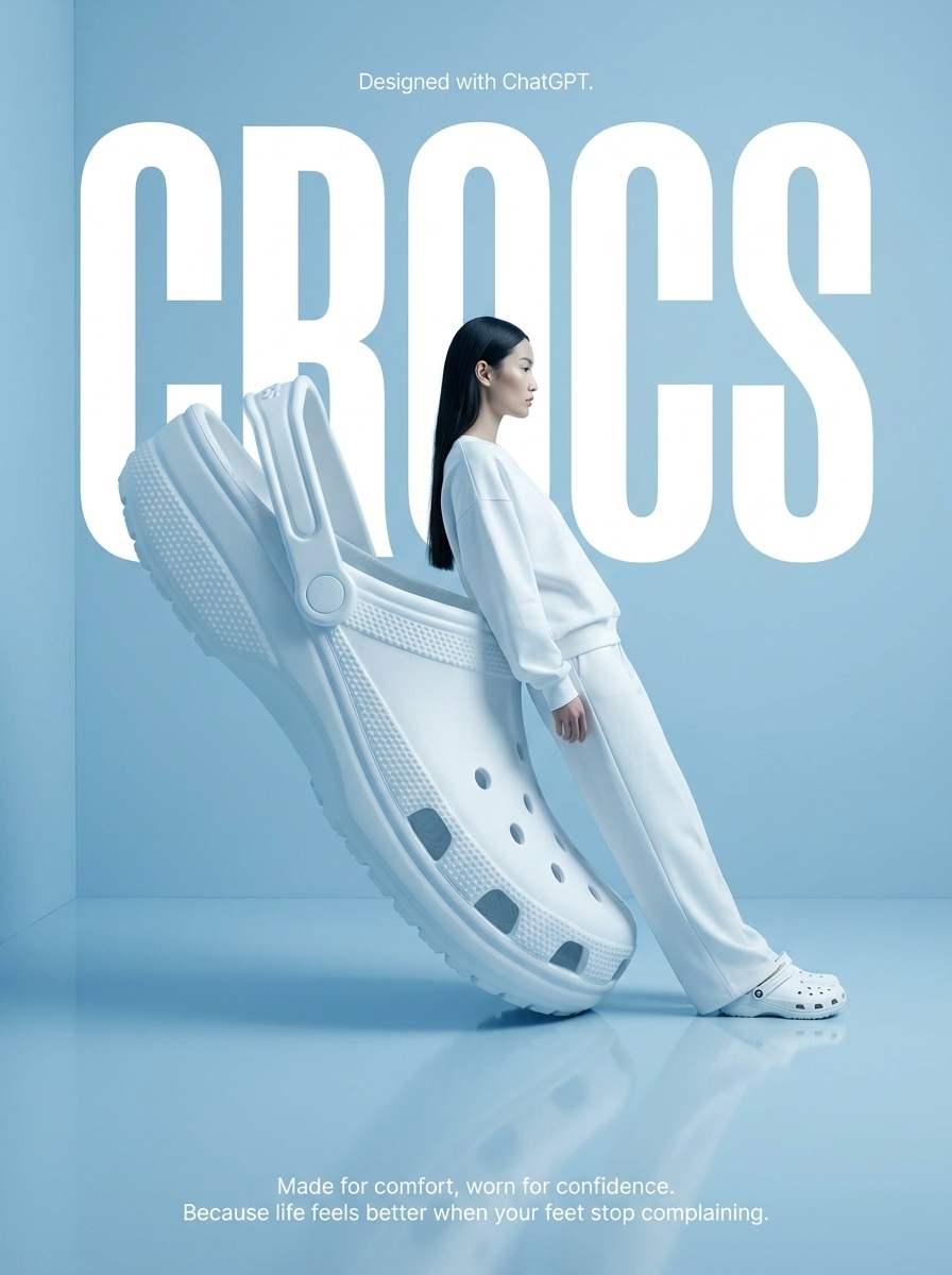 Surrealist High-Fashion Brand Poster AI image template preview
