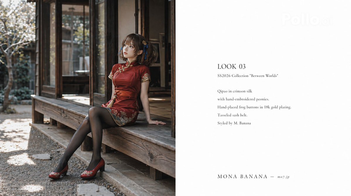 High Fashion Lookbook Spread AI image template preview