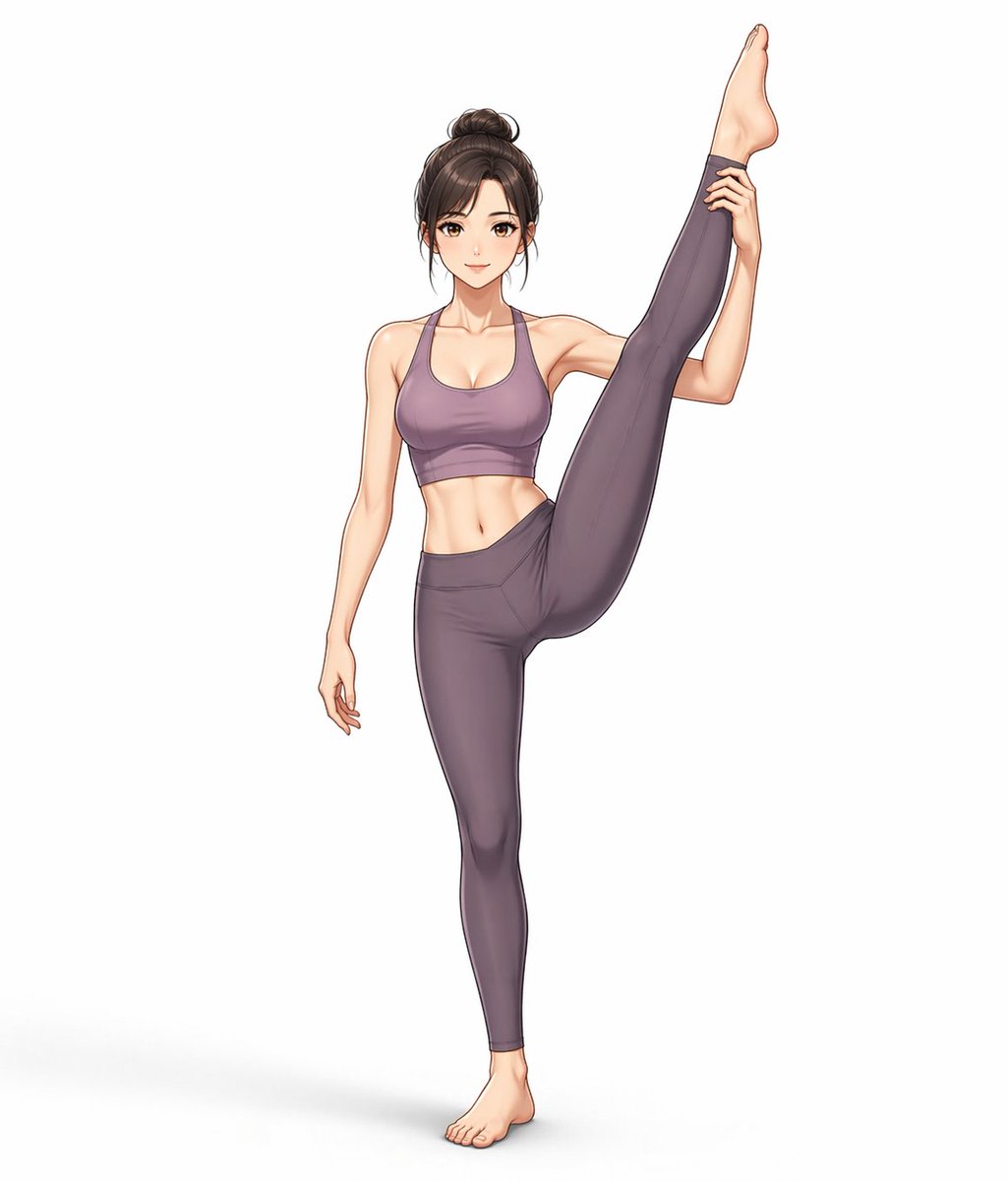 Yoga Wear Anime Illustration example 2