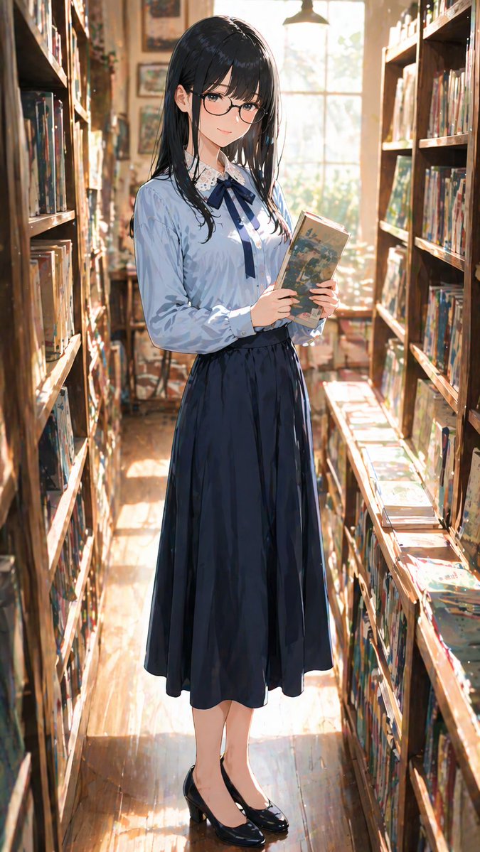 Portrait of a Gentle Woman with Glasses example 2