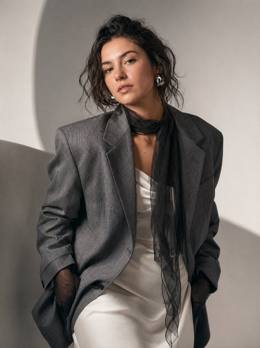 High-Fashion Editorial Portrait Prompt AI image template preview