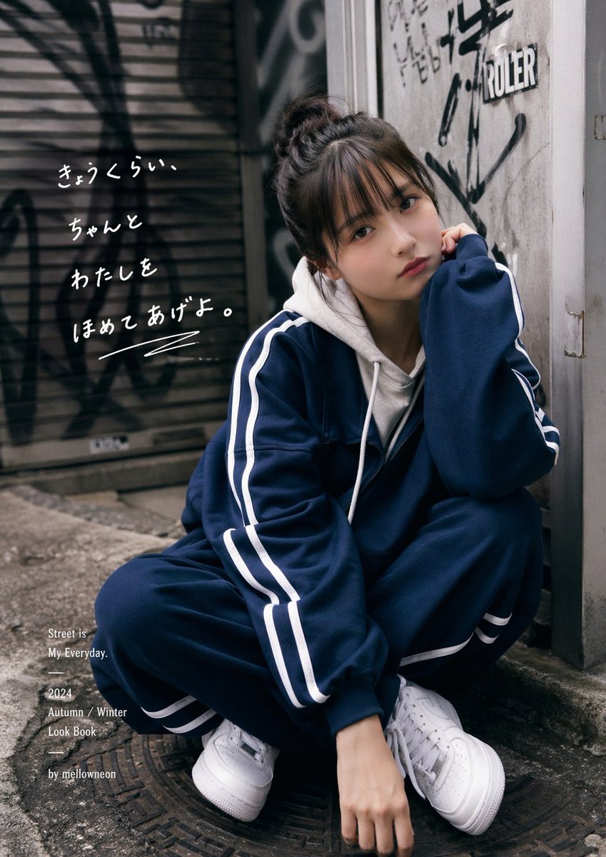 Urban Japanese Streetwear Lookbook Portrait AI image template preview