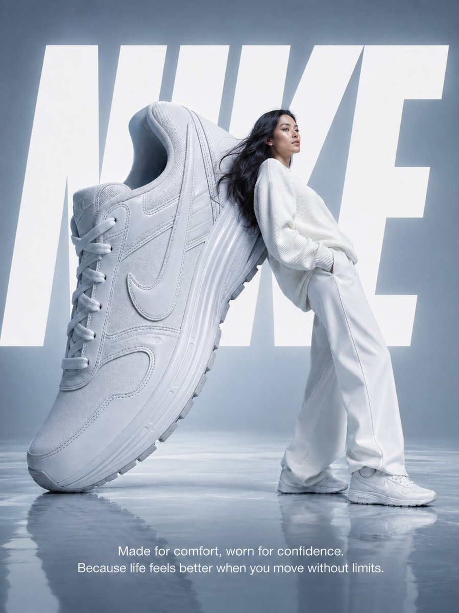 Nike Surreal Poster From Reference AI image template preview