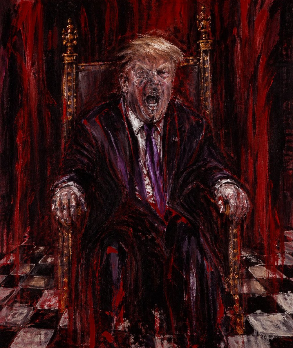 Censored Man on Crimson Throne AI image template preview