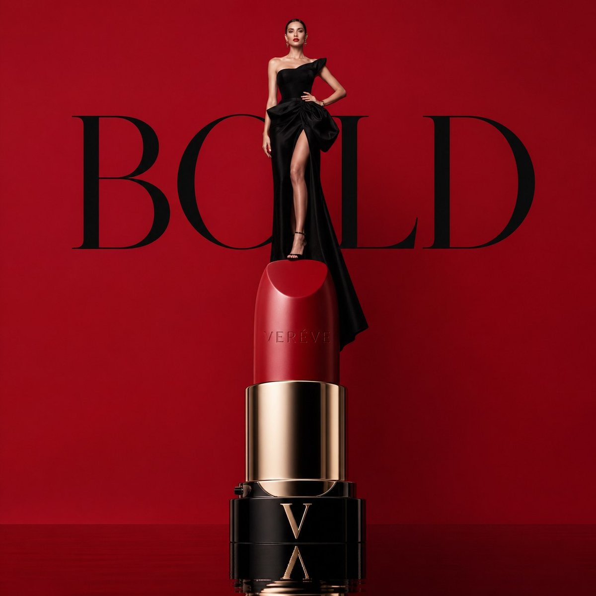 Avant-garde Luxury Beauty Campaign AI image template preview