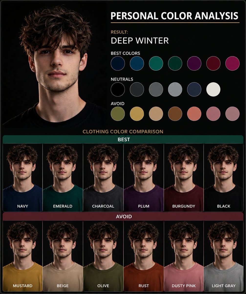 Personal Color Analysis Graphic Generator AI image template preview