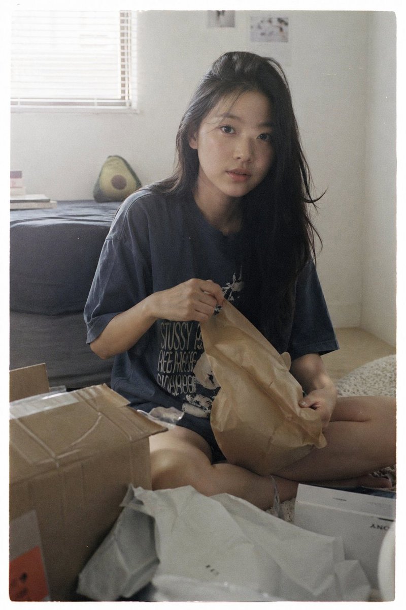 Japanese Film Aesthetic Unboxing Scene AI image template preview
