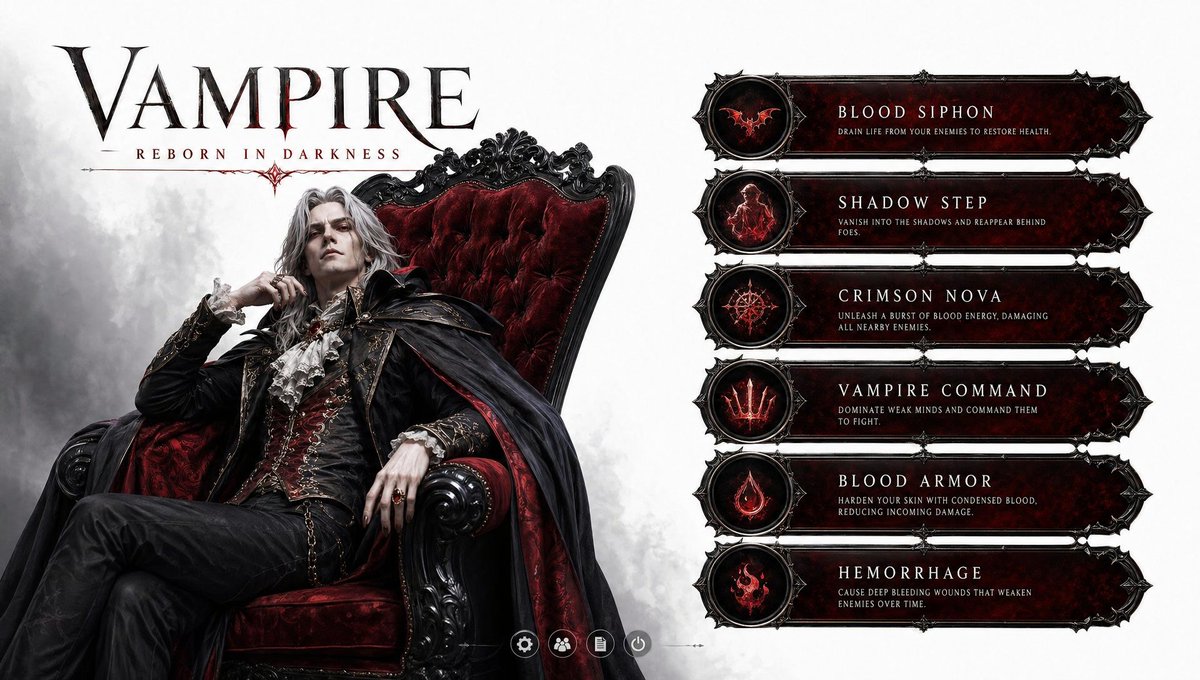3D Vampire Gaming Character AI image template preview