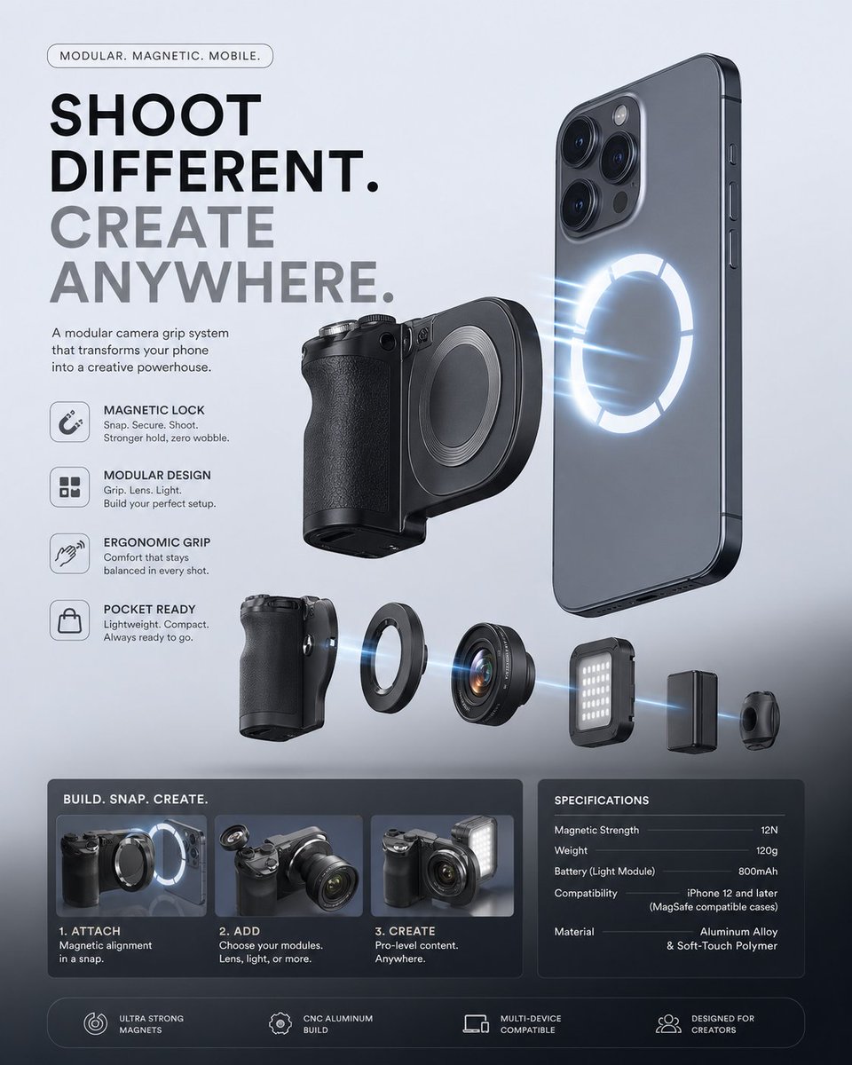 Minimalist Tech Accessory Advertisement example 3