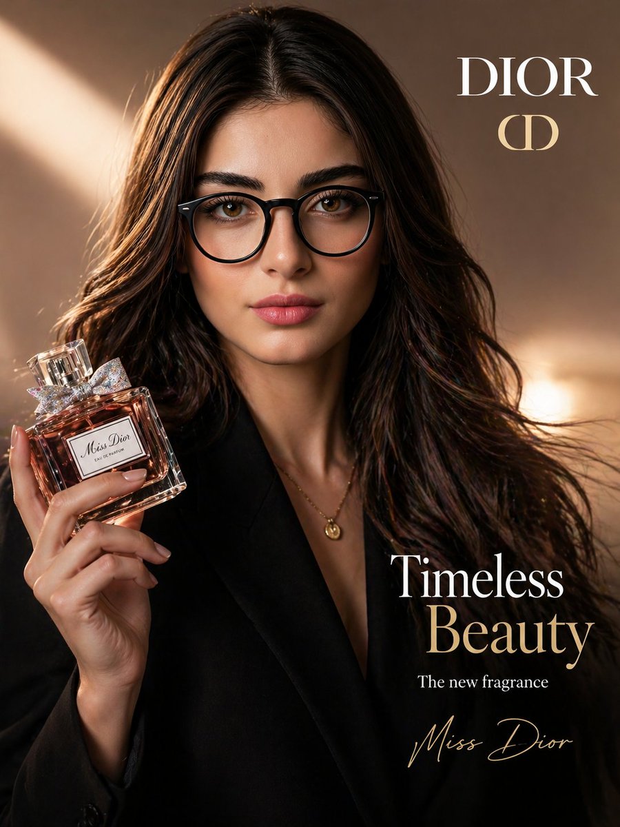 Luxury Beauty Brand Advertisement AI image template preview