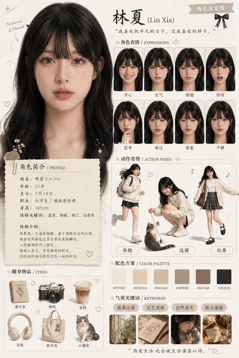Character Asset Design Card AI image template preview