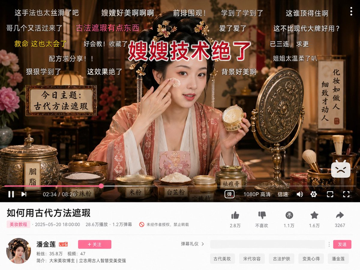 Anachronistic Beauty Tutorial AI image template preview