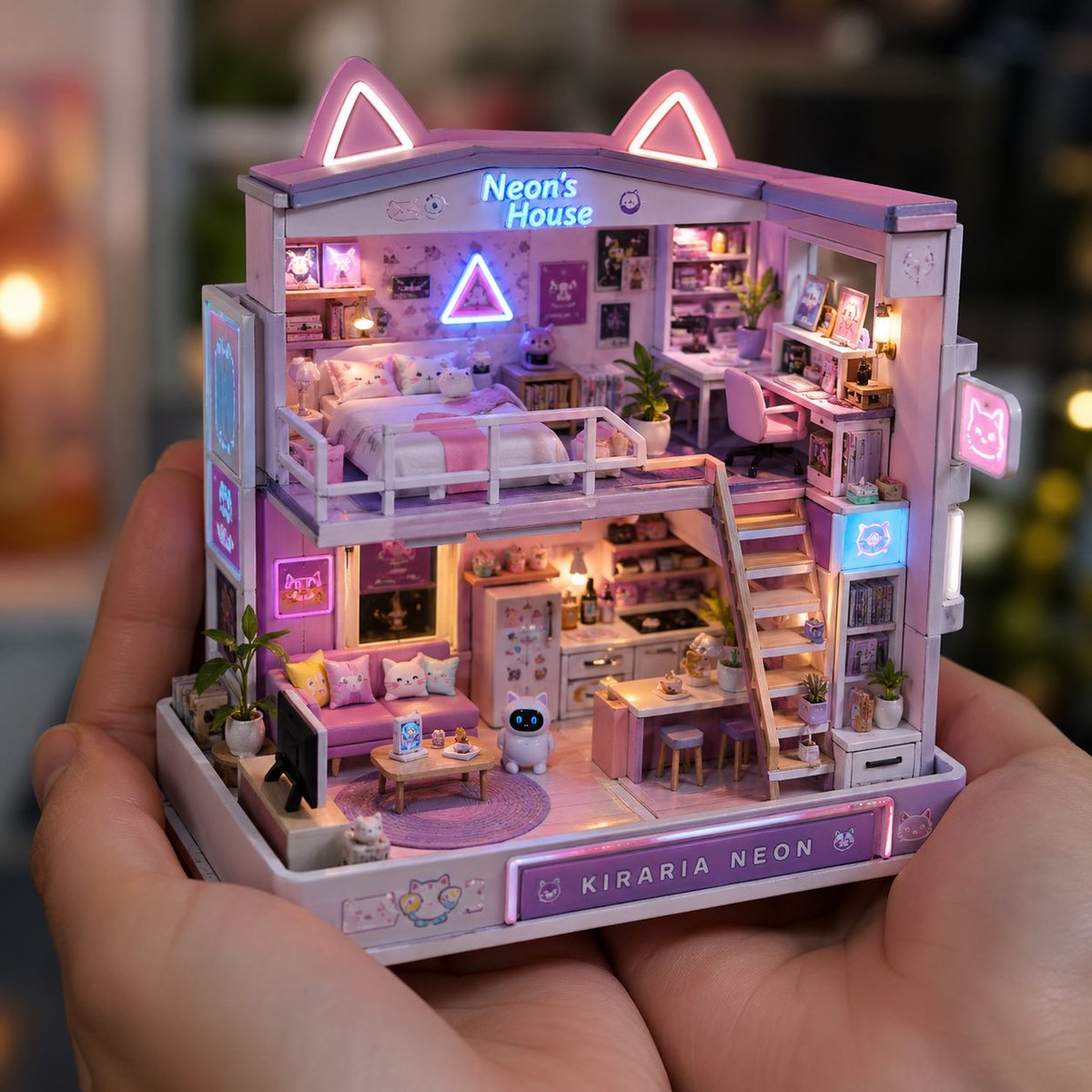 Miniature Handcrafted Object Photography AI image template preview