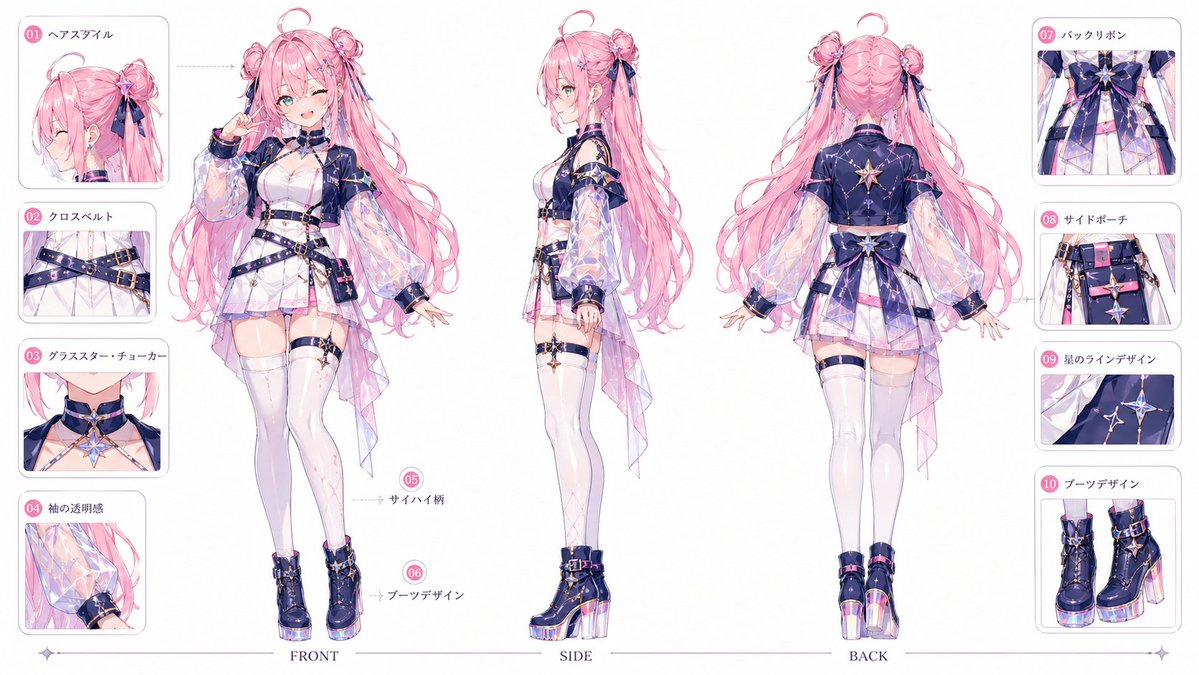 VTuber Character Prompt AI image template preview
