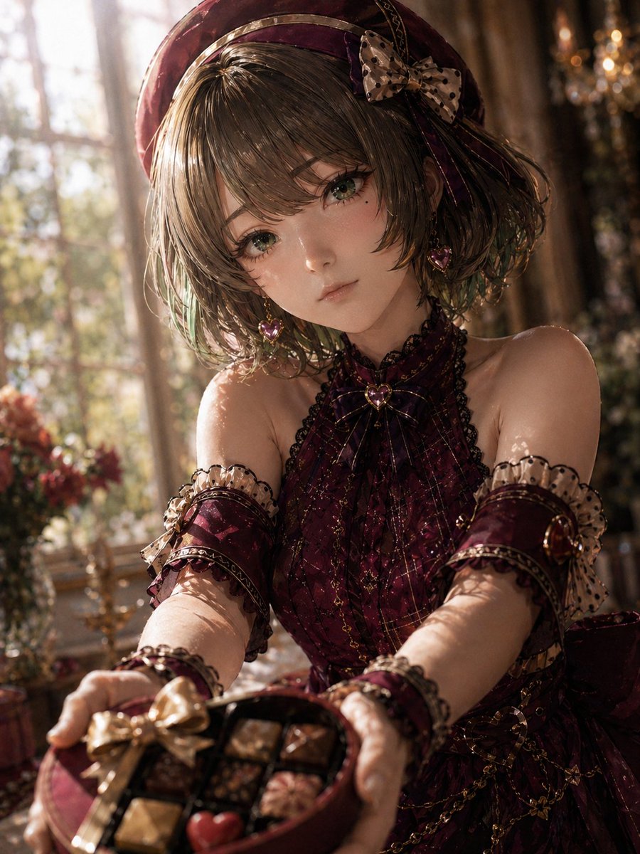 Photoreal Valentine Idol Portrait AI image template preview