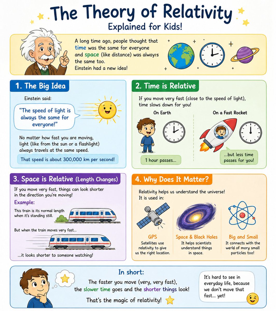 Kids Relativity Infographic Poster AI image template preview
