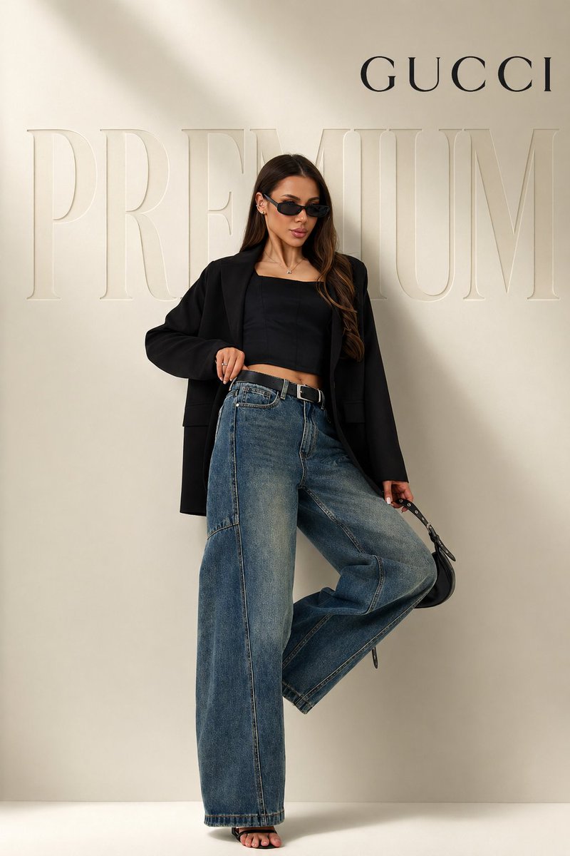 Premium fashion campaign prompt AI image template preview