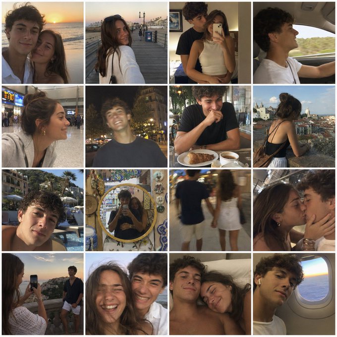 Nostalgic Vacation iPhone Snapshot Grid AI image template preview