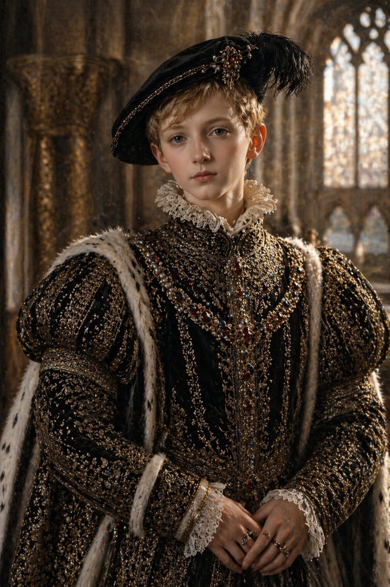 Cinematic Tudor Noble Portrait AI image template preview