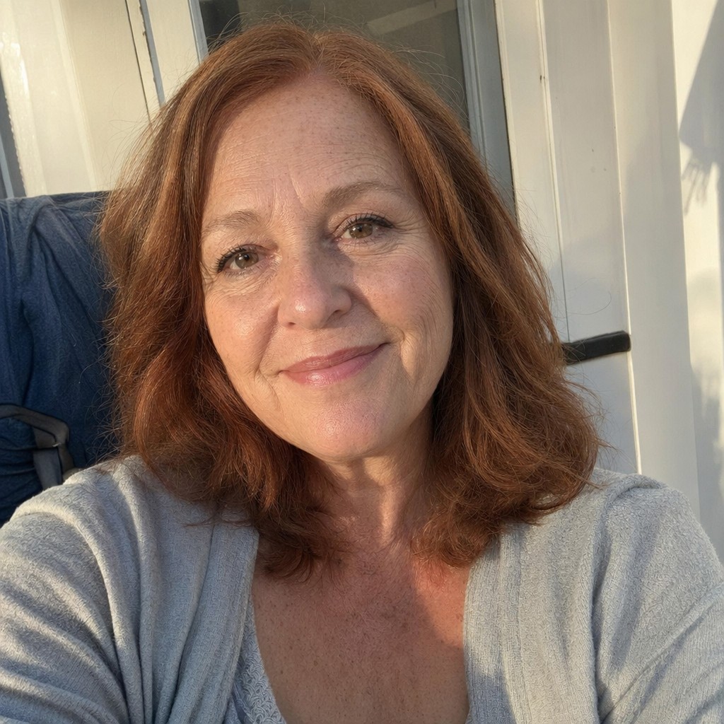 Realistic Golden-Hour Porch Selfie AI image template preview