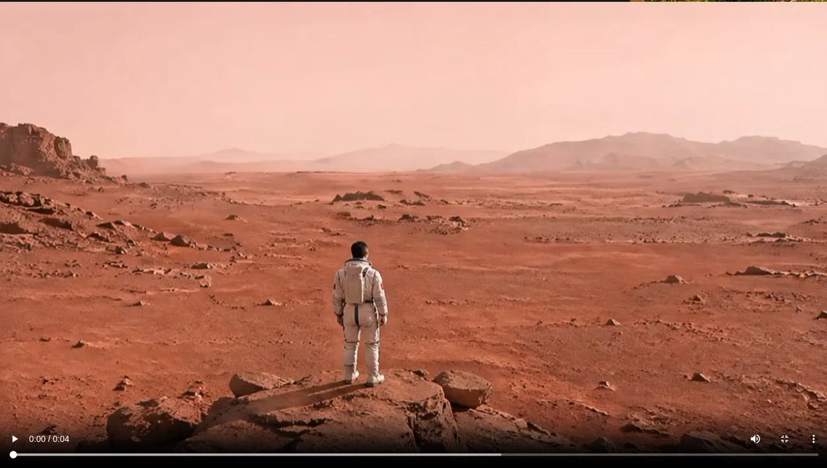 Astronaut on a Red Desert World AI image template preview