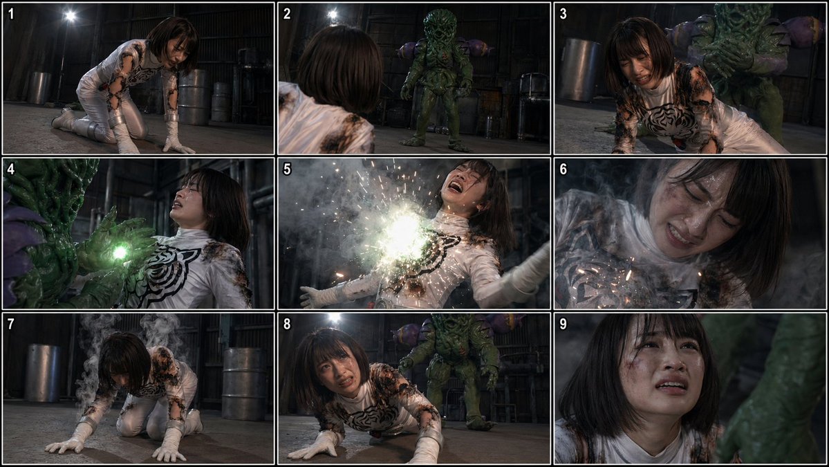 Superheroine Peril Storyboard Grid AI image template preview