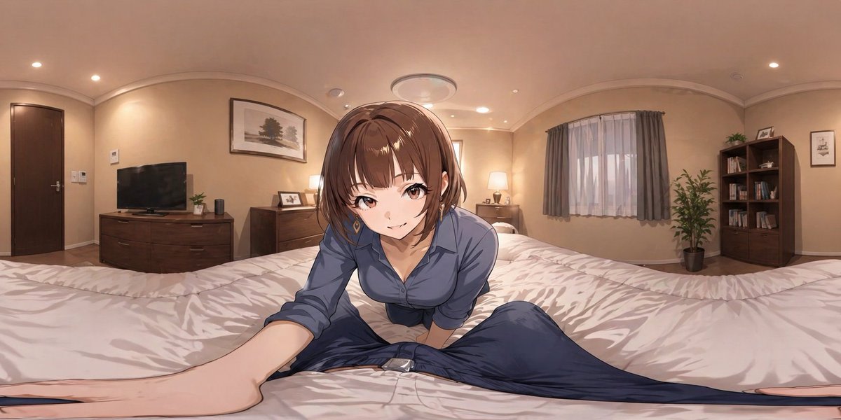 Anime VR Bedroom Encounter AI image template preview