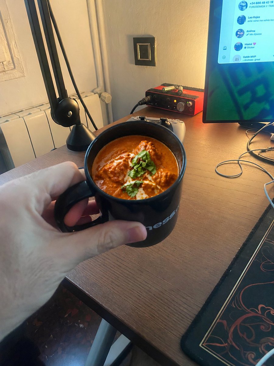 Chicken Tikka Masala Mug Desk Photo AI image template preview